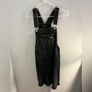 Wild Fable Black Distressed Overall Dress